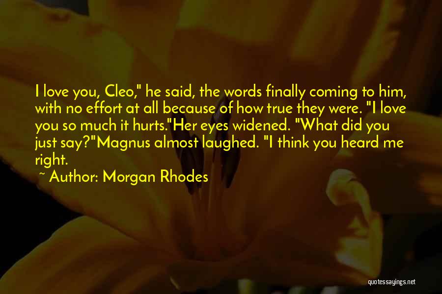 It Hurts Because I Love You Quotes By Morgan Rhodes