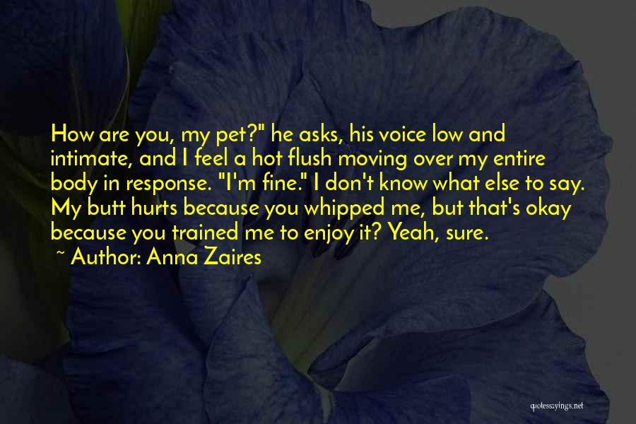 It Hurts But I'm Okay Quotes By Anna Zaires