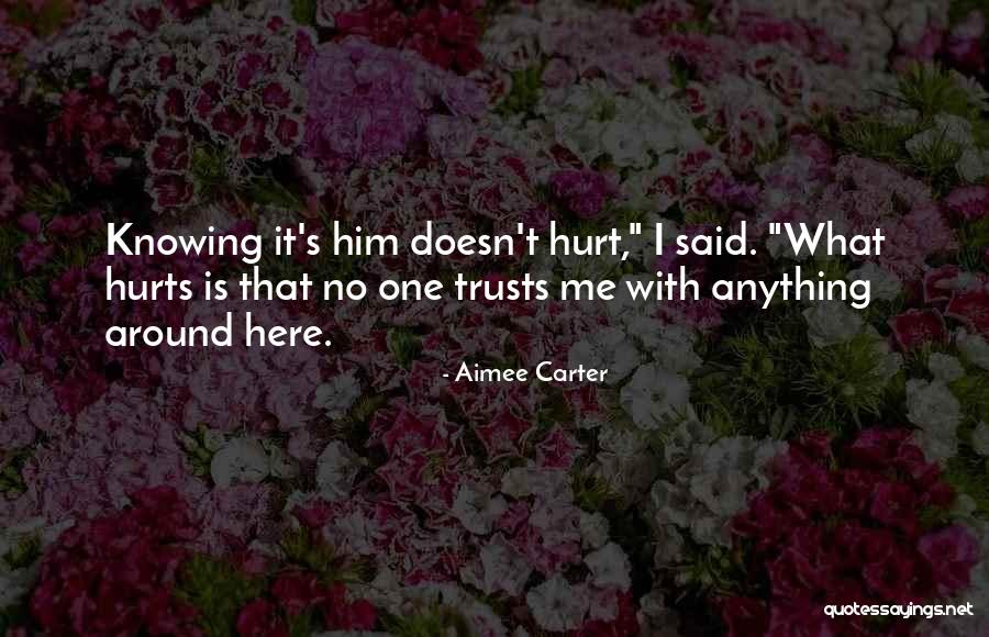 It Hurts Knowing Quotes By Aimee Carter It Hurts Knowing Quotes By Aimee Carter