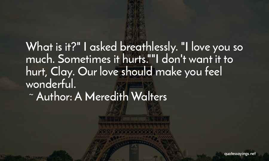 It Hurts So Much Quotes By A Meredith Walters