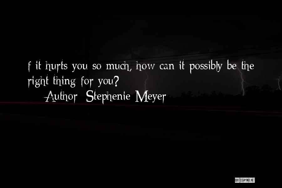 It Hurts So Much Quotes By Stephenie Meyer