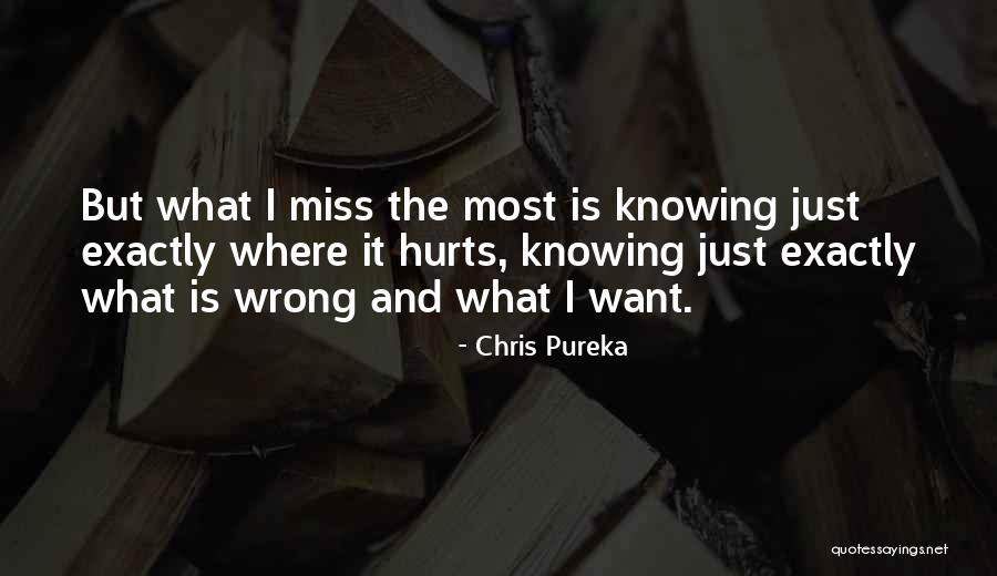 It Hurts To Miss Someone Quotes By Chris Pureka