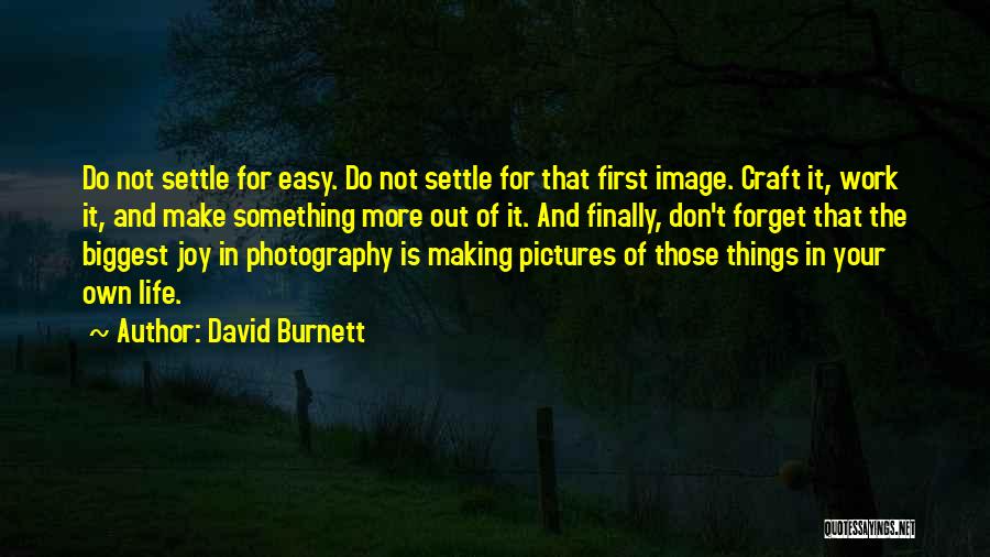 It Is Not Easy Quotes By David Burnett