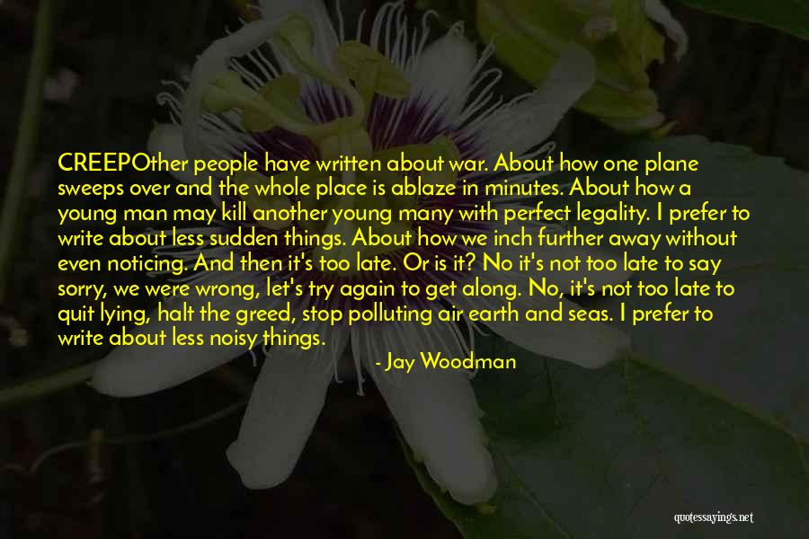 It Is Not Too Late Quotes By Jay Woodman