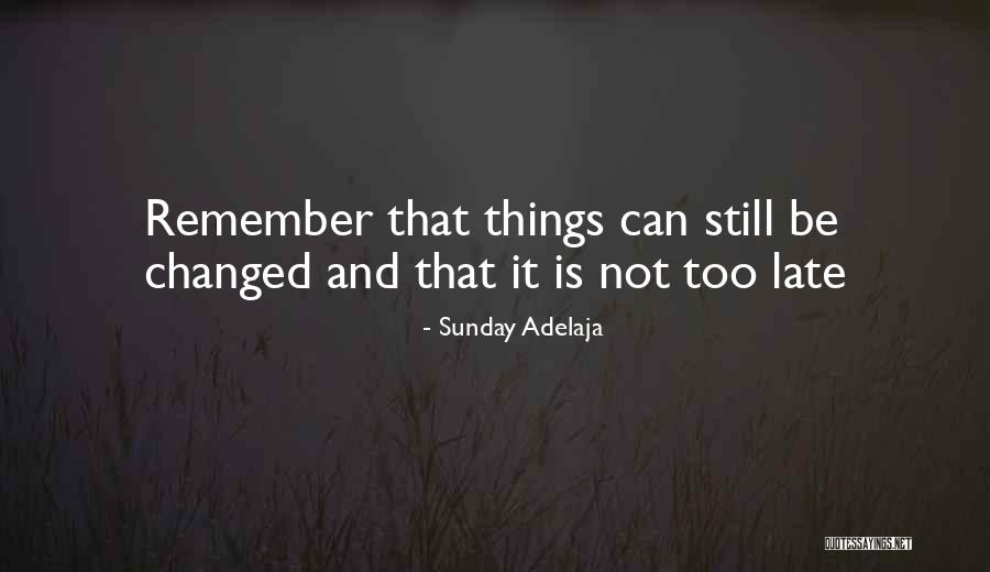 It Is Not Too Late Quotes By Sunday Adelaja It Is Not Too Late Quotes By Sunday Adelaja