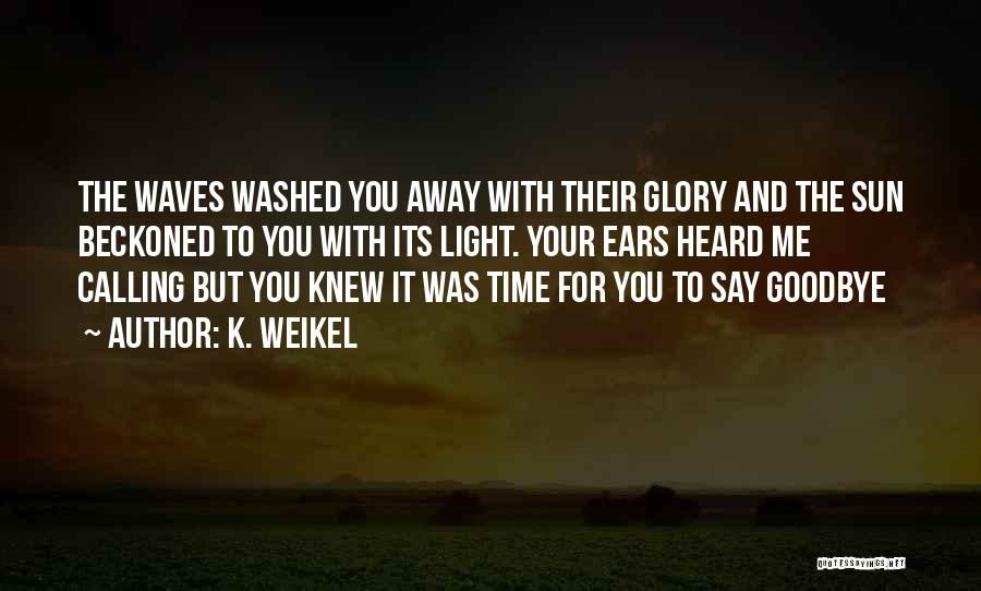 It Not Yet Goodbye Quotes By K. Weikel