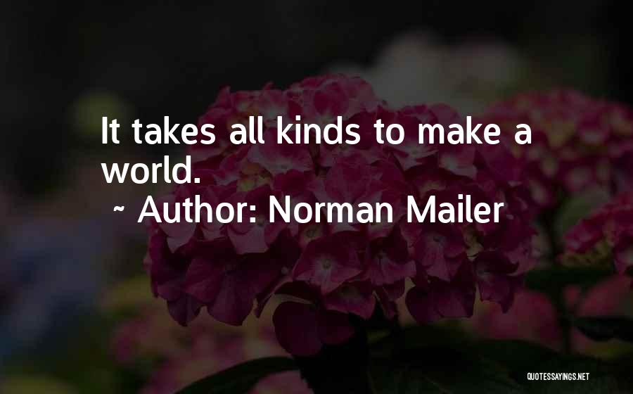 It Takes All Kinds Quotes By Norman Mailer