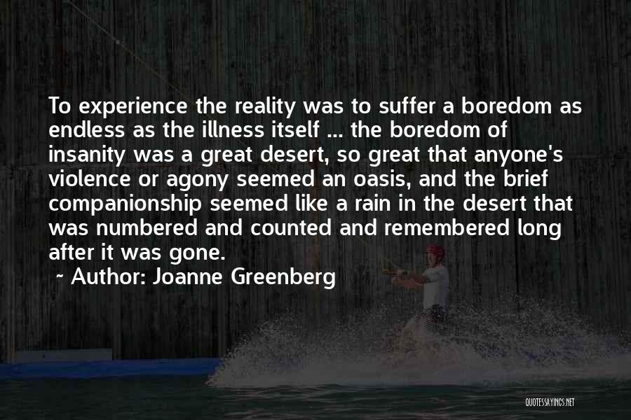 It Was A Great Experience Quotes By Joanne Greenberg