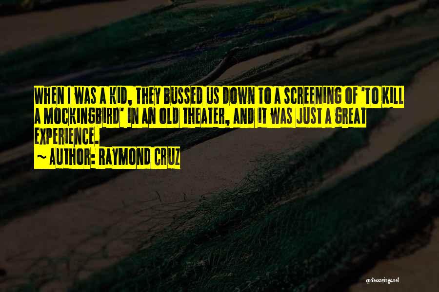 It Was A Great Experience Quotes By Raymond Cruz