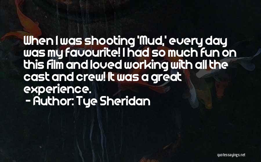 It Was A Great Experience Quotes By Tye Sheridan