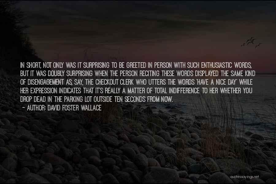 It Was A Nice Day Quotes By David Foster Wallace
