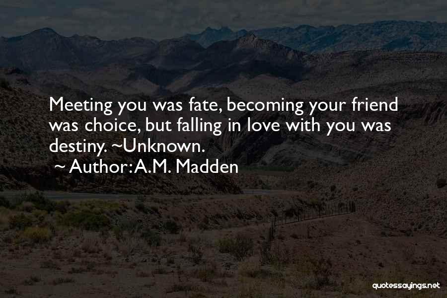 It Was Fate Meeting You Quotes By A.M. Madden