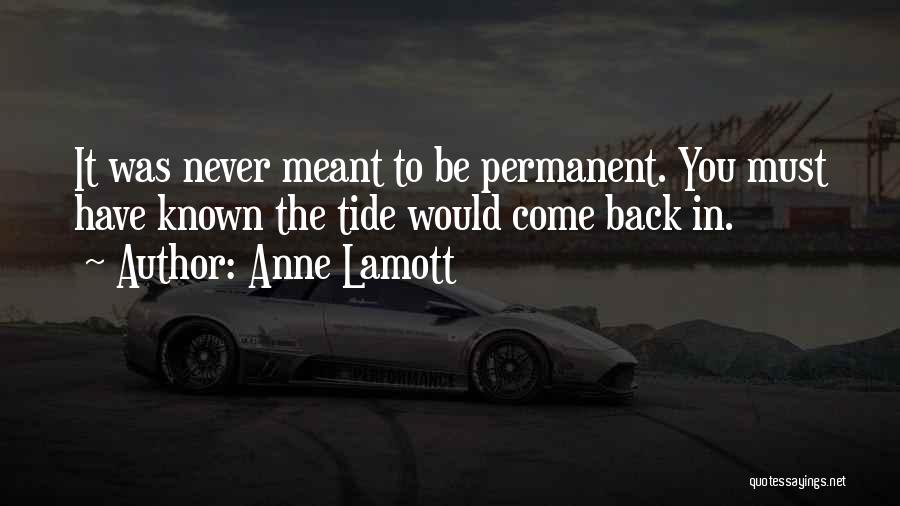 It Was Never Meant To Be Quotes By Anne Lamott