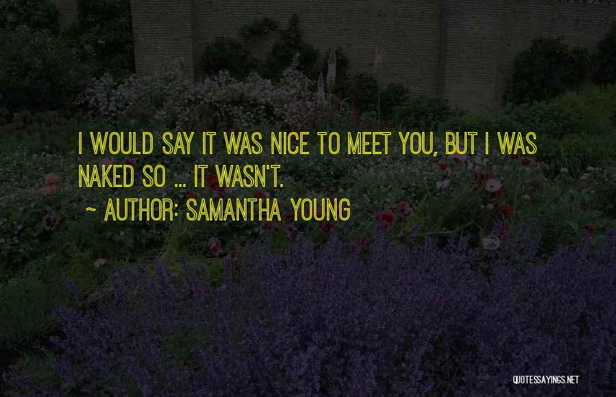 It Was Nice To Meet You Quotes By Samantha Young