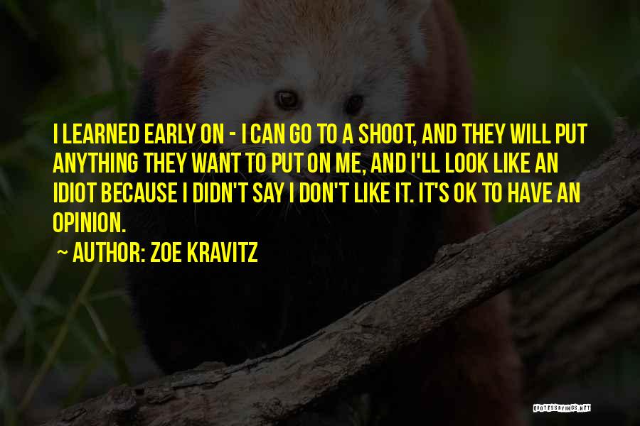 It Will Ok Quotes By Zoe Kravitz