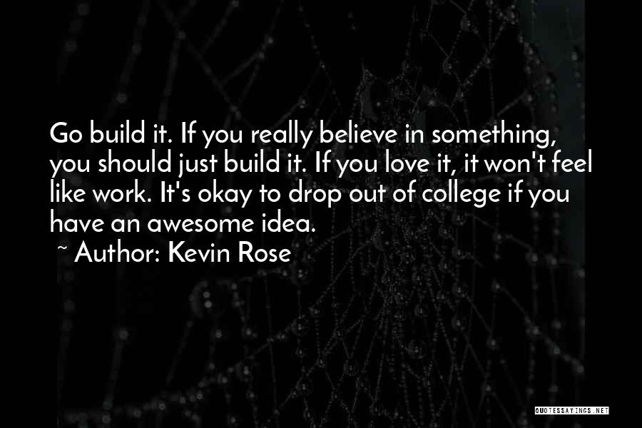 It Won't Work Out Quotes By Kevin Rose