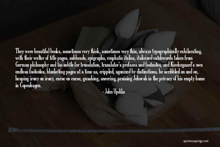 Italicized Quotes By John Updike