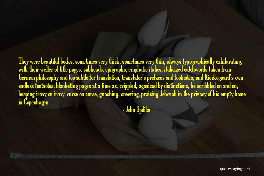 Italics Quotes By John Updike