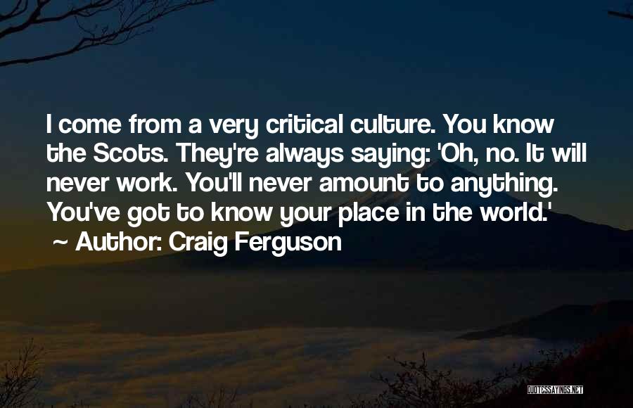 It'll Never Work Quotes By Craig Ferguson