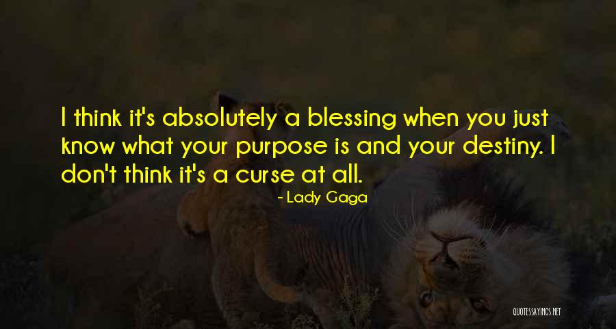 It's A Blessing And A Curse Quotes By Lady Gaga