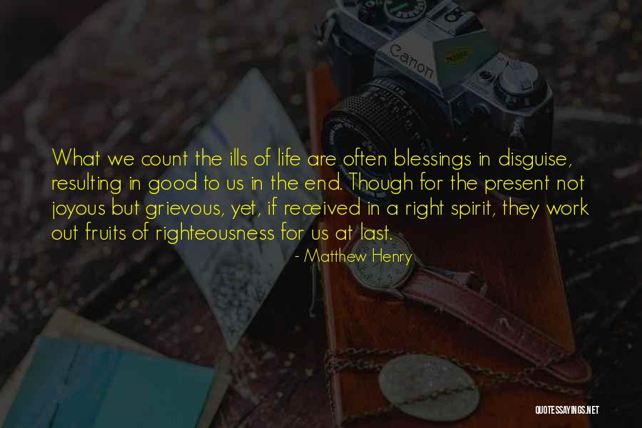 It's A Blessing In Disguise Quotes By Matthew Henry