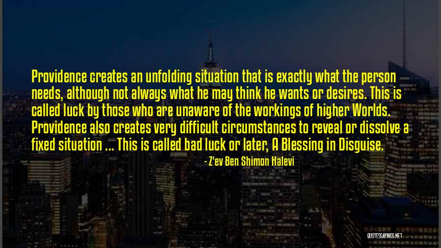 It's A Blessing In Disguise Quotes By Z'ev Ben Shimon Halevi