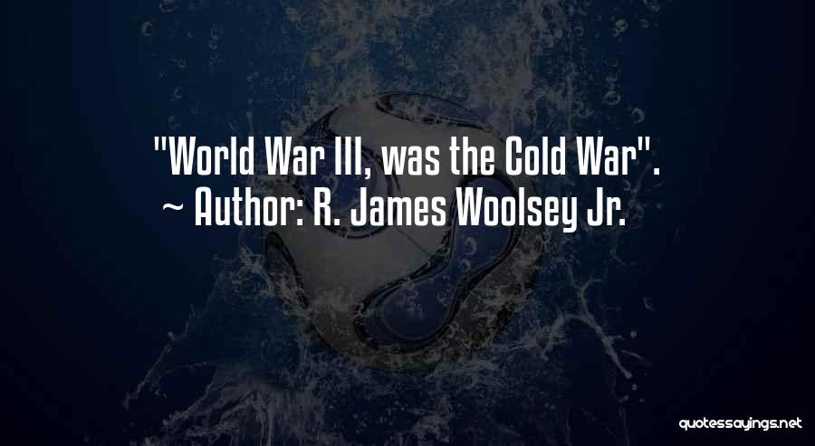 It's A Cold World Out There Quotes By R. James Woolsey Jr.
