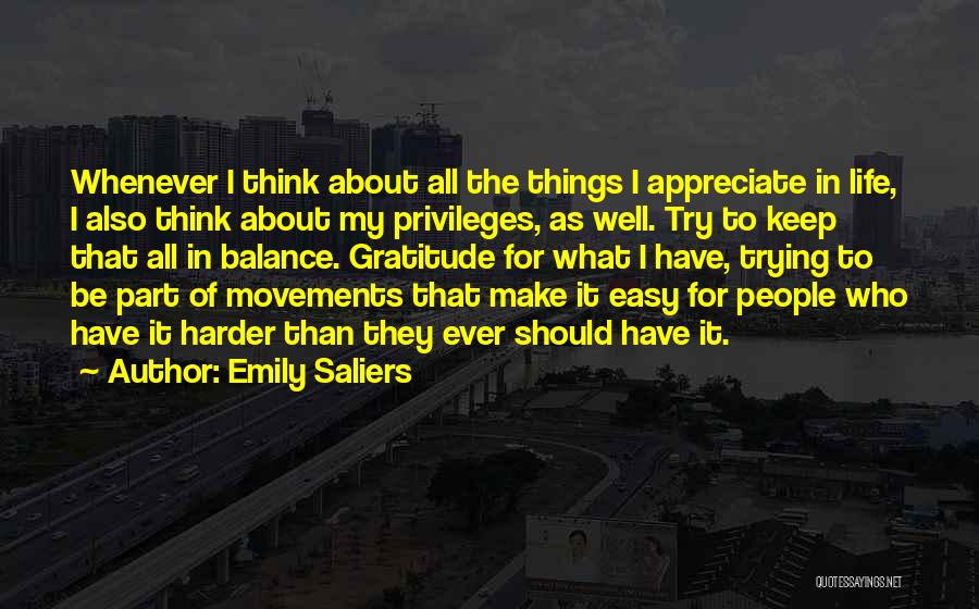 It's All About Balance Quotes By Emily Saliers