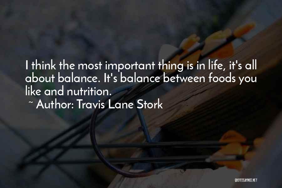 It's All About Balance Quotes By Travis Lane Stork