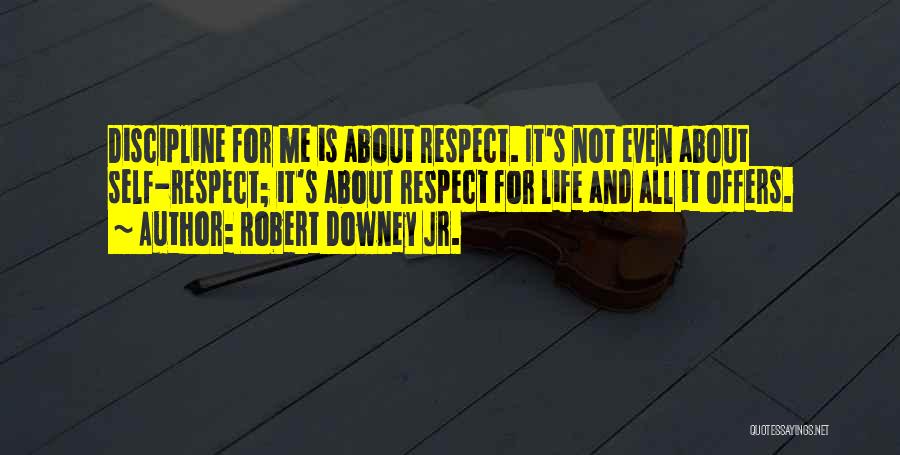 It's All About Respect Quotes By Robert Downey Jr.