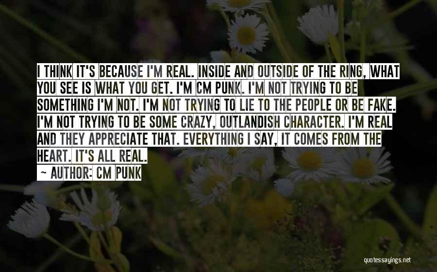 It's All Fake Quotes By CM Punk