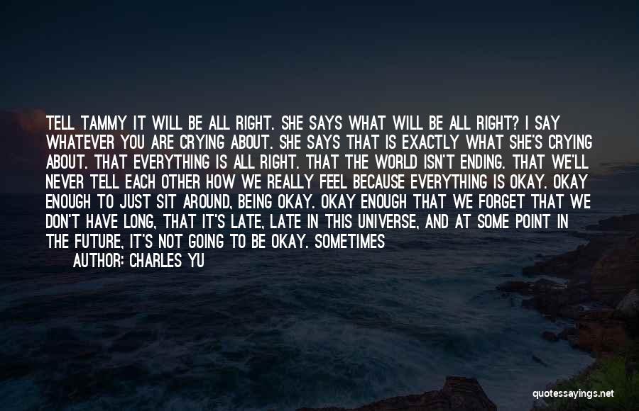 It's All Going To Be Okay Quotes By Charles Yu