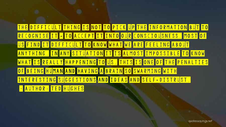 It's Difficult But Not Impossible Quotes By Ted Hughes