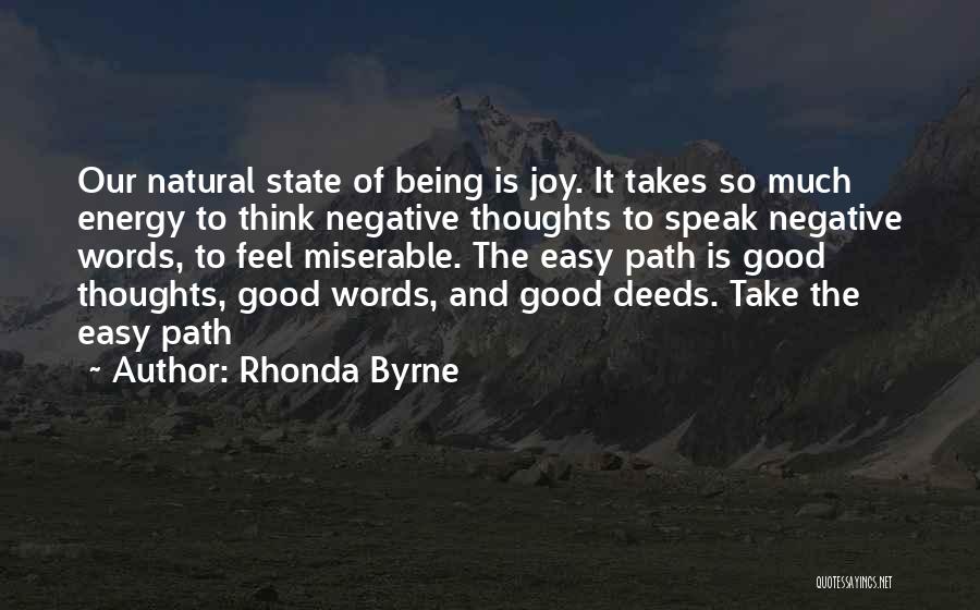 It's Easy To Be Negative Quotes By Rhonda Byrne