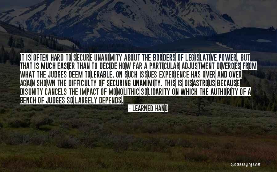 It's Hard To Decide Quotes By Learned Hand It's Hard To Decide Quotes By Learned Hand