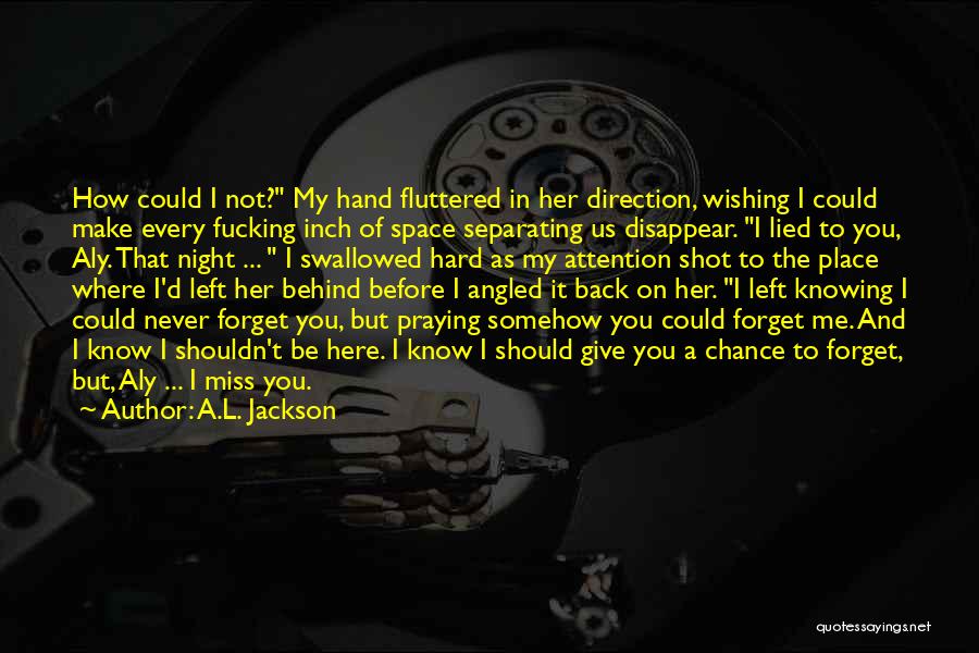 It's Hard To Forget The Past Quotes By A.L. Jackson