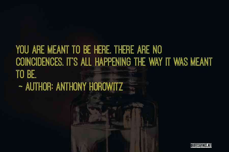 It's Meant To Be Quotes By Anthony Horowitz