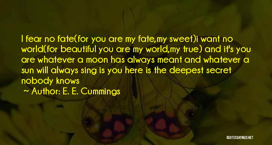 It's My Fate Quotes By E. E. Cummings