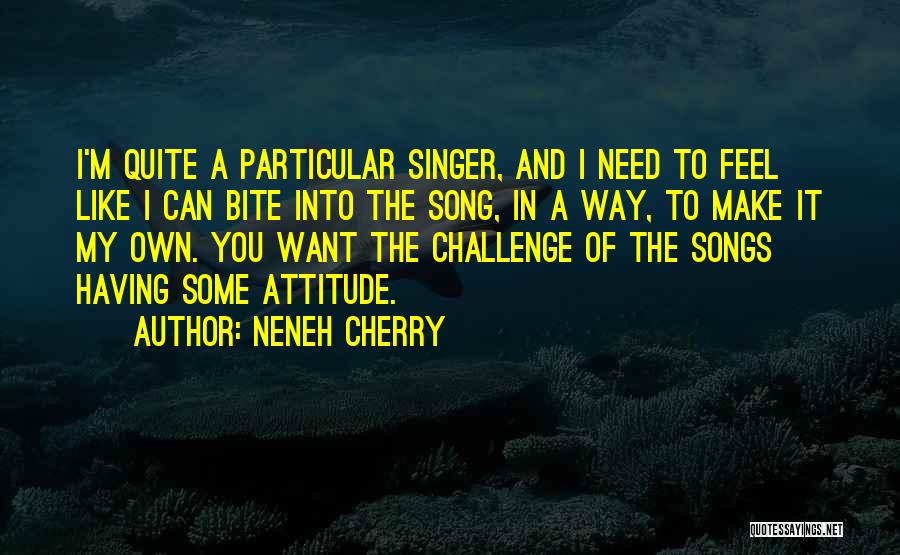 It's My Own Attitude Quotes By Neneh Cherry