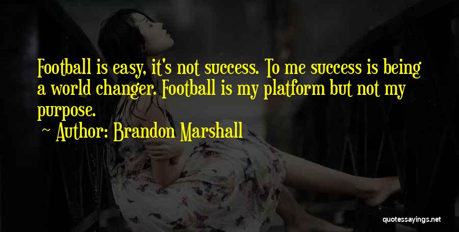 It's Not Easy Being Me Quotes By Brandon Marshall
