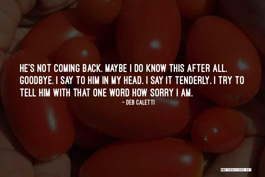 It's Not Goodbye Quotes By Deb Caletti It's Not Goodbye Quotes By Deb Caletti