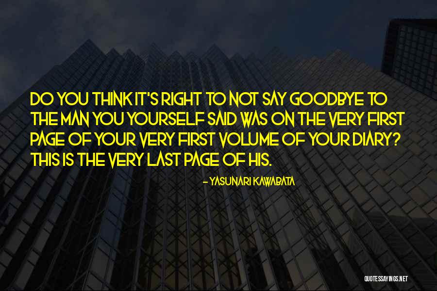 It's Not Goodbye Quotes By Yasunari Kawabata