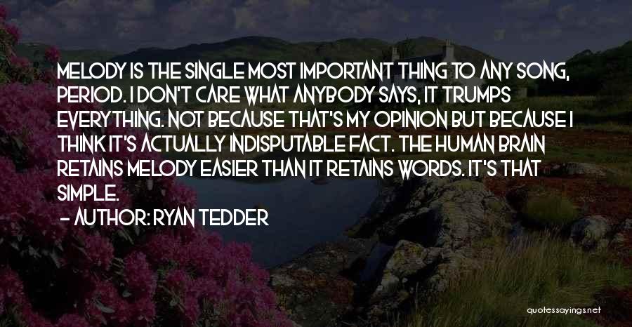 It's Not That Important Quotes By Ryan Tedder