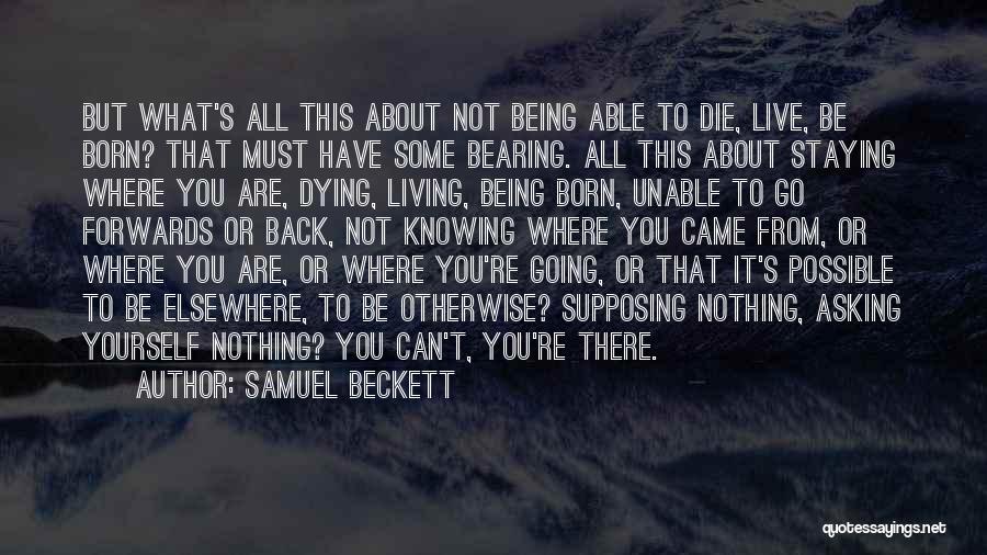 It's Not Where You Came From Quotes By Samuel Beckett