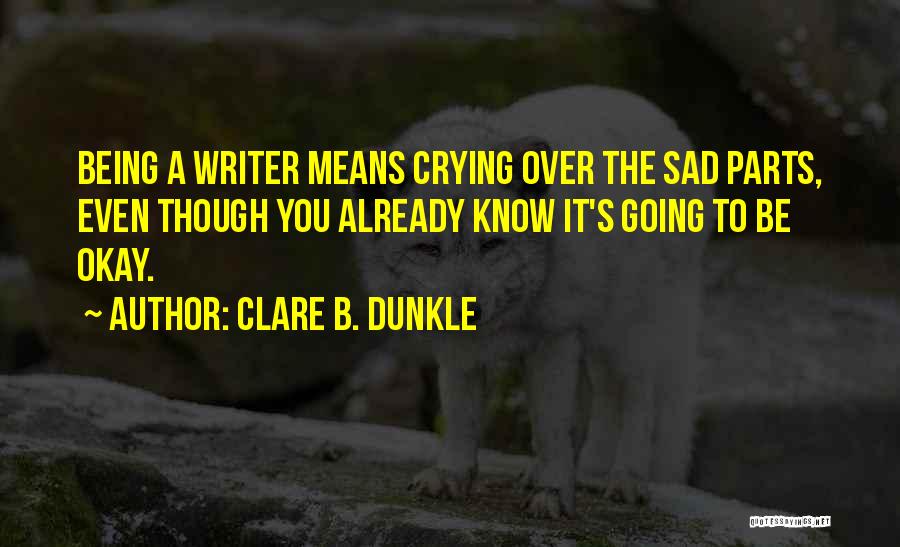 It's Okay To Be Sad Quotes By Clare B. Dunkle
