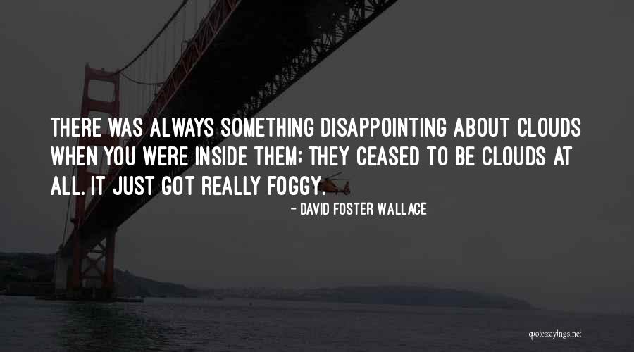 It's So Foggy Quotes By David Foster Wallace