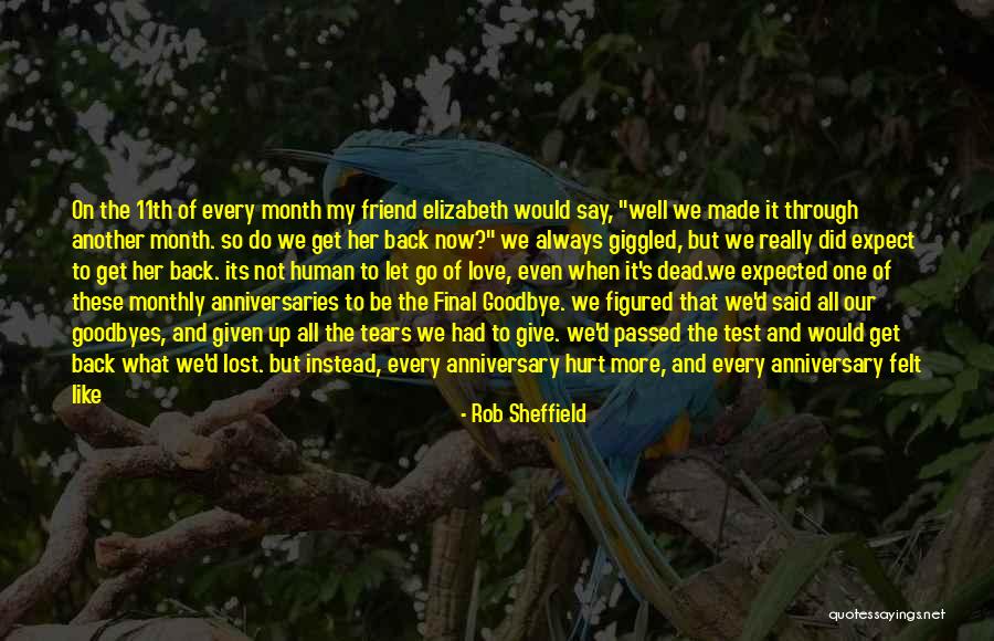 It's So Hard Say Goodbye Quotes By Rob Sheffield