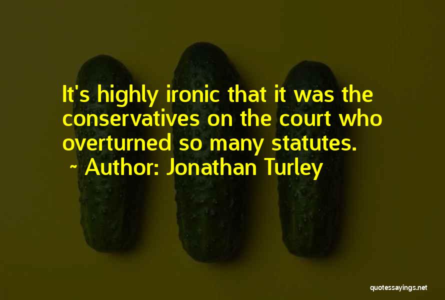 It's So Ironic Quotes By Jonathan Turley