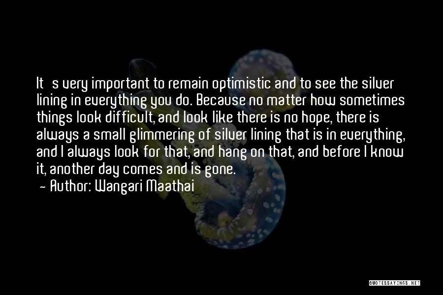 It's The Small Things That Matter Quotes By Wangari Maathai