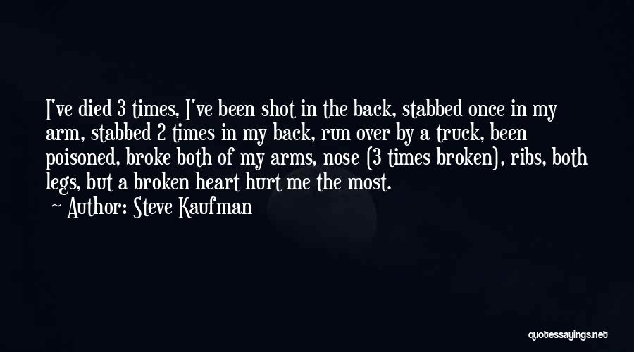 I've Been Stabbed In The Back Quotes By Steve Kaufman